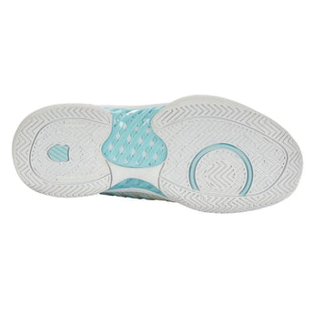 Women's Hypercourt Express 2 White and Blue Glow-Footwear-K-Swiss-96613-089B-41-Tennis Express