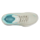 Women's Hypercourt Express 2 White and Blue Glow-Footwear-K-Swiss-96613-089B-5-Tennis Express