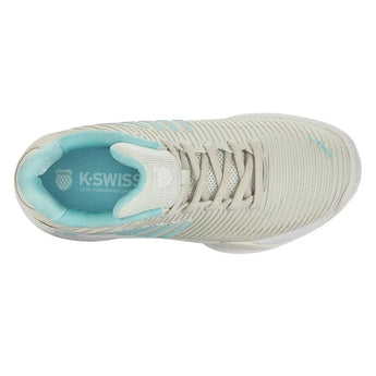 Women's Hypercourt Express 2 White and Blue Glow-Footwear-K-Swiss-96613-089B-5-Tennis Express