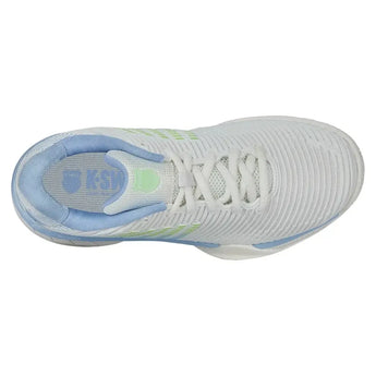Women's Hypercourt Express 2 Tennis Shoes Lucent White and Dutch Canal-Footwear-K-Swiss-96613-126-6-Tennis Express