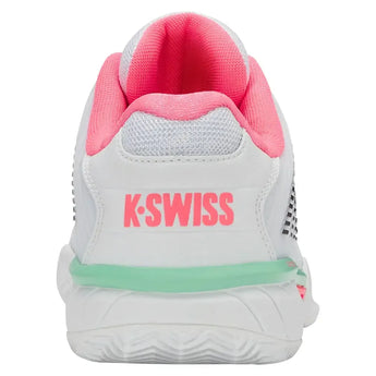 Women's Hypercourt Express 2 Clay Tennis Shoes White and Neon Pastel Pink-Footwear-K-Swiss-96614-178H25-4-Tennis Express