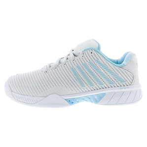 Women's Hypercourt Express 2-Wide Tennis Shoes White and Blue Glow,Footwear,K-Swiss,,,Tennis Express,96807-089B02copy