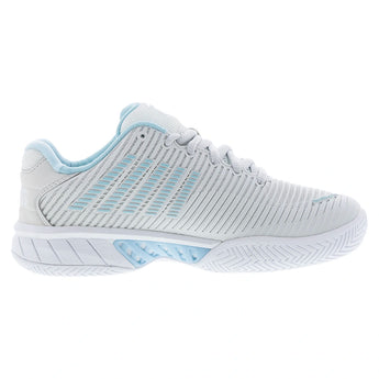 Women's Hypercourt Express 2-Wide Tennis Shoes White and Blue Glow,Footwear,K-Swiss,,,Tennis Express,96807-089B03copy