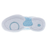 Women's Hypercourt Express 2-Wide Tennis Shoes White and Blue Glow,Footwear,K-Swiss,,,Tennis Express,96807-089B05copy