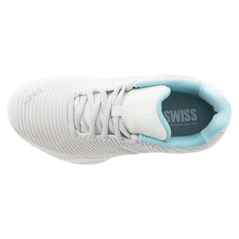 Women's Hypercourt Express 2-Wide Tennis Shoes White and Blue Glow,Footwear,K-Swiss,,,Tennis Express,96807-089B06copy