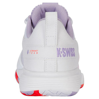 Women's Ultrashot Team Tennis Shoes White and Orchid Petal,Footwear,K-Swiss,,,Tennis Express,97395-182-3