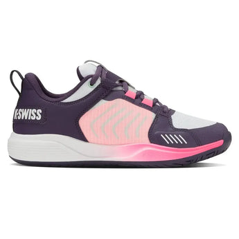 Women's Ultrashot Team Tennis Shoes Purple Plumeria and White-Footwear-K-Swiss-97395-593H25-1-Tennis Express
