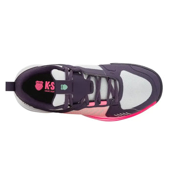 Women's Ultrashot Team Tennis Shoes Purple Plumeria and White-Footwear-K-Swiss-97395-593H25-3-Tennis Express