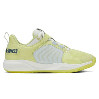 Women's Ultrashot Team Tennis Shoes Luminary Green and Blanc de Blanc-Footwear-K-Swiss-97395-733H25-1-Tennis Express