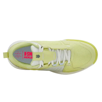 Women's Ultrashot Team Tennis Shoes Luminary Green and Blanc de Blanc-Footwear-K-Swiss-97395-733H25-3-Tennis Express