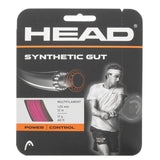 Synthetic Gut Tennis String-Strings-Head-97435-PINK-L-4-[Sku]-Tennis Express