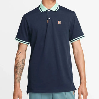 Men's Dri-FIT Heritage Slim Fit Tennis Polo-Apparel-Nike-97619-451_OBSIDIANMT_FM-L-Tennis Express