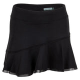 Women's Core Classic 13.5 Inch Flounce Tennis Skort-Apparel-Inphorm-98507-002_BLACK-L-Tennis Express
