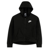 Girls' Sportswear Club Fleece Full-Zip Hoodie-Apparel-Nike-98774-010_BLACKWT-L-Tennis Express