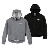Girls' Sportswear Club Fleece Full-Zip Hoodie-Apparel-Nike-98774-DEFAULT-L-Tennis Express