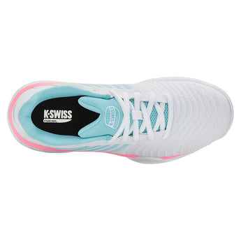 Women's Express Light 3 Padel Shoes White and Soft Neon Blue-Footwear-K-Swiss-98900-146-3-Tennis Express