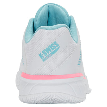 Women's Express Light 3 Padel Shoes White and Soft Neon Blue-Footwear-K-Swiss-98900-146-4-Tennis Express