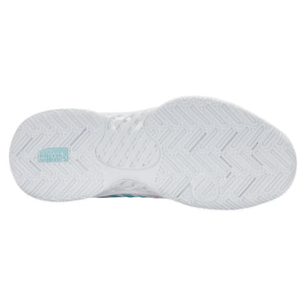 Women's Express Light 3 Padel Shoes White and Soft Neon Blue-Footwear-K-Swiss-98900-146-5-Tennis Express