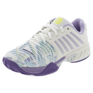 Women's Express Light 3 Padel Shoes Snow White and Purple Heat,Footwear,K-Swiss,5,,Tennis Express,98900-182F24