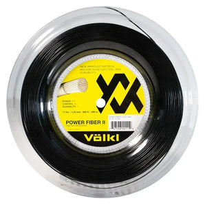 Power Fiber II 17G Black Reel Tennis String-Strings-Volkl-99050-1-Tennis Express