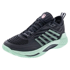 Women's Hypercourt Supreme 2 Tennis Shoes Black and Neon Mint,Footwear,K-Swiss,5,BLACK/NEON MINT,Tennis Express,99071-065F25copy