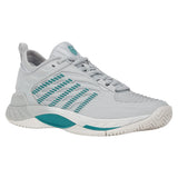 Women's Hypercourt Supreme 2 Tennis Shoes Glacier Gray and Blanc de Blanc,Footwear,K-Swiss,Glacier Gray and/Blanc de Blanc,5,Tennis Express,99071-091