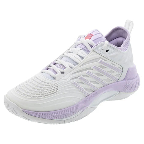 puryumu2  Women's Hypercourt Supreme 2 Tennis Shoes White and Orchid Petal