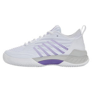 Women's Hypercourt Supreme 2 HB Clay Tennis Shoes White and Lunar Rock-Footwear-K-Swiss-99072-160-1-Tennis Express