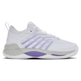Women's Hypercourt Supreme 2 HB Clay Tennis Shoes White and Lunar Rock-Footwear-K-Swiss-99072-160-2-Tennis Express