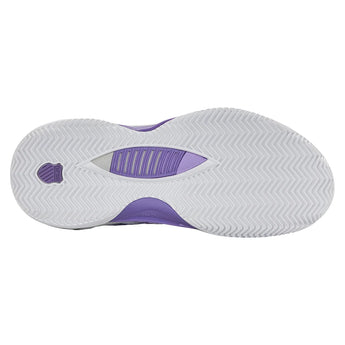 Women's Hypercourt Supreme 2 HB Clay Tennis Shoes White and Lunar Rock-Footwear-K-Swiss-99072-160-5-Tennis Express