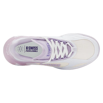 Women's K-Frame Pickleball Shoes White and Orchid Hush-Footwear-K-Swiss-99491-143-3-Tennis Express