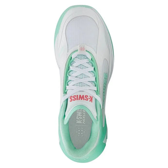 Women's K-Frame Pickleball Shoes White and Neon Mint-Footwear-K-Swiss-99491-177F25-3-Tennis Express