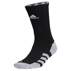 5-Star Team Traxion Crew Socks Black and White-Socks-Adidas-99613-DEFAULT-L-Tennis Express