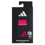Interval Reversible 2.0 Wristband Team Shock Pink 2 and Black,Accessories,Adidas,,,Tennis Express,A5157192-3