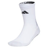 Men's 5 Star Team Grip Crew Socks White and Black,Socks,Adidas,White/Black,M,Tennis Express,A5161961-1