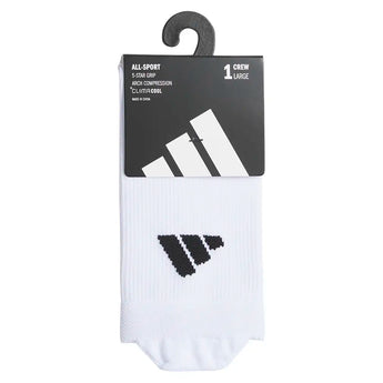 Men's 5 Star Team Grip Crew Socks White and Black,Socks,Adidas,,,Tennis Express,A5161961-4