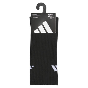 Men's Cushioned 4.0 Crew Socks 3 Pack Black and White,Socks,Adidas,,,Tennis Express,A5162403-2