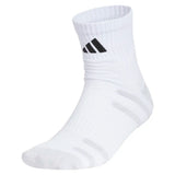 Men's 5 Star Team 3 Quarter Crew Socks White and Black,Socks,Adidas,White/Black,M,Tennis Express,A5162865-1