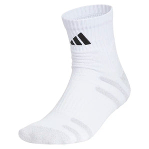 Men's 5 Star Team 3 Quarter Crew Socks White and Black,Socks,Adidas,White/Black,M,Tennis Express,A5162865-1