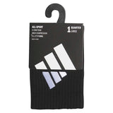 Men's 6 Star Team 3 Quarter Crew Socks Black and White,Socks,Adidas,,,Tennis Express,A51628661-4