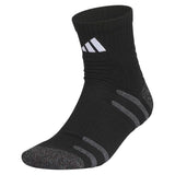 Men's 6 Star Team 3 Quarter Crew Socks Black and White,Socks,Adidas,Black/White,M,Tennis Express,A51628661
