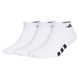Men's Cushioned 4.0 Low Cut Socks 3 Pack White and Black,Socks,Adidas,White/Black,L,Tennis Express,A5163009