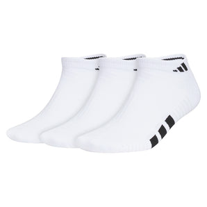 Men's Cushioned 4.0 Low Cut Socks 3 Pack White and Black,Socks,Adidas,White/Black,L,Tennis Express,A5163009
