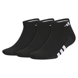 Men's Cushioned 4.0 Low Cut Socks 3 Pack Black and White,Socks,Adidas,Black/White,L,Tennis Express,A5163010