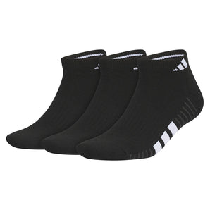 Men's Cushioned 4.0 Low Cut Socks 3 Pack Black and White,Socks,Adidas,Black/White,L,Tennis Express,A5163010