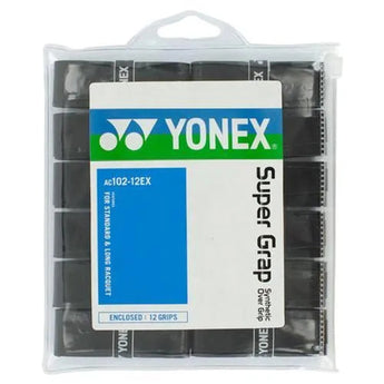 Super Grap Tennis Overgrip 12 Pack-Accessories-Yonex-AC102-black-4-[Sku]-Tennis Express