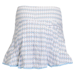 Women's Alicia 16 Inch Tennis Skort Geo Diamond and White Trim, Bubble, Tennis Express, ALI-26-GEODIAF26-3