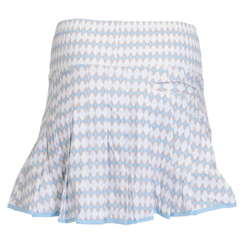 Women's Alicia 16 Inch Tennis Skort Geo Diamond and White Trim, Bubble, Tennis Express, ALI-26-GEODIAF26-3