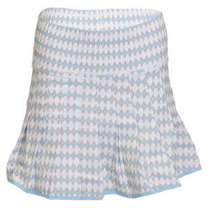 Women's Alicia 16 Inch Tennis Skort Geo Diamond and White Trim, Bubble, Geo Diamond/White, Tennis Express, ALI-26-GEODIAF26-GEO-DIAMOND-WHITE-2