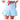 Women's Alicia Tennis Skort Light Blue and Red